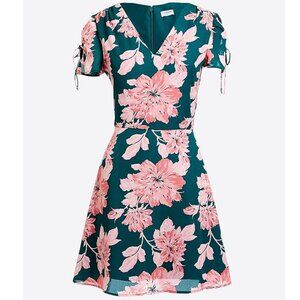 J. Crew Mercantile Green Dress Pink Flowers 20 NWT